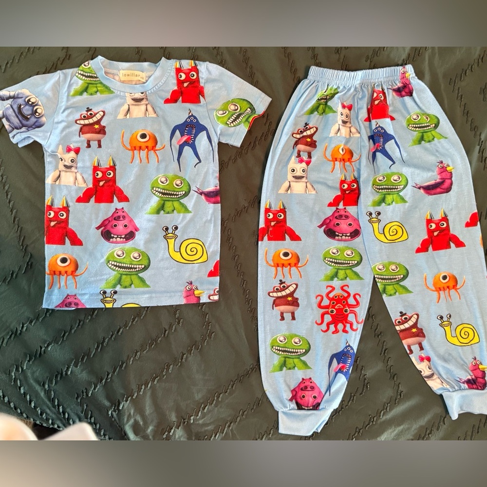 Blue Rainbow Friends Kids Pajama Set